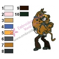 Scooby Doo Afraid Embroidery Design